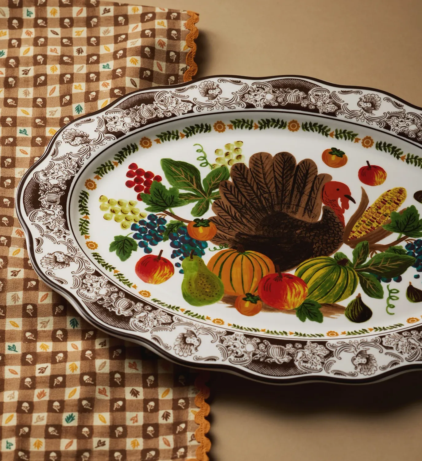 Rifle Paper Co. Porcelain Harvest Serving Platter