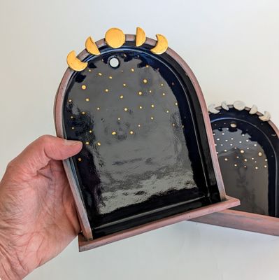 Phases of the Moon wall shrine