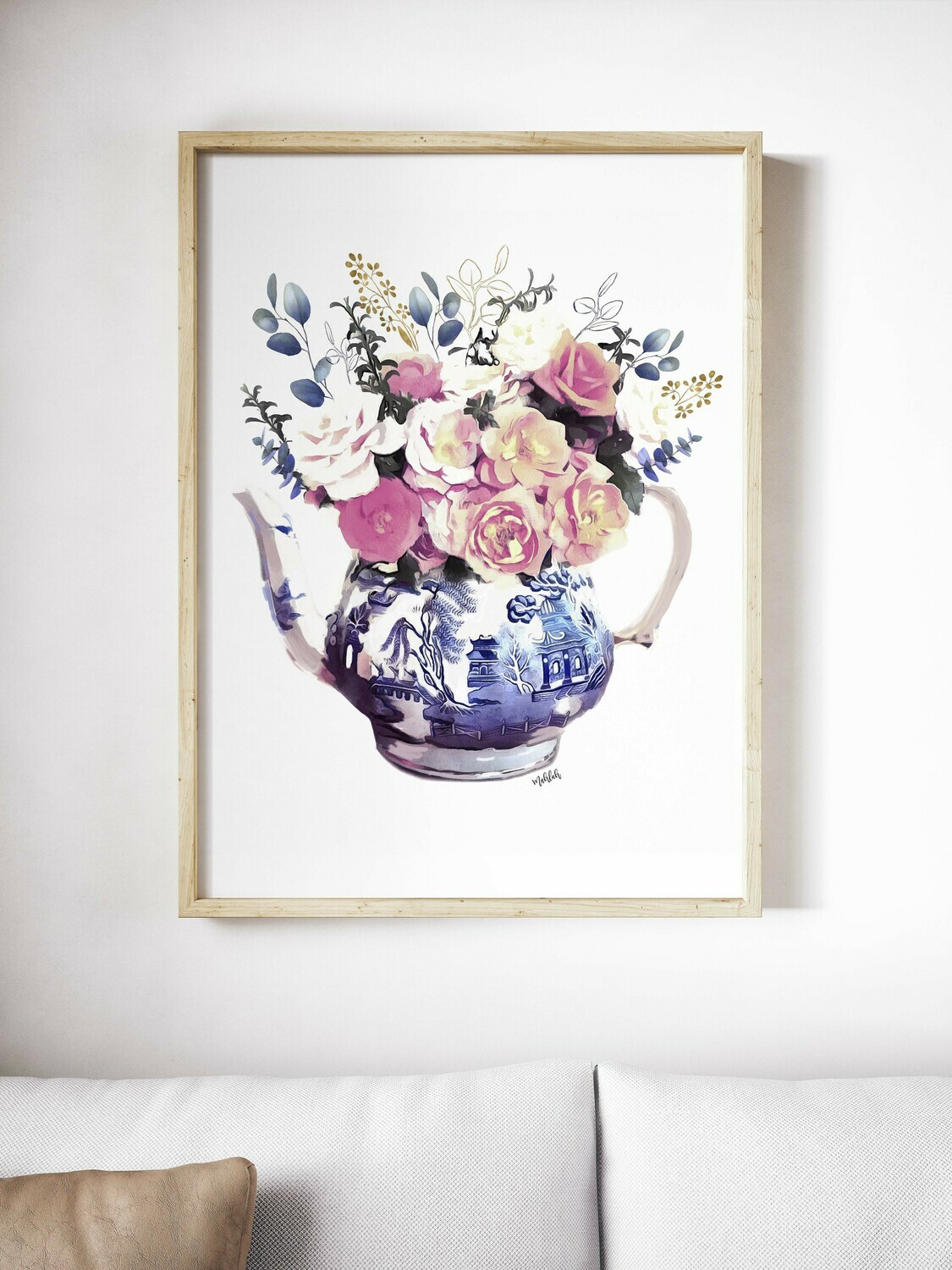 Flower teapot Print