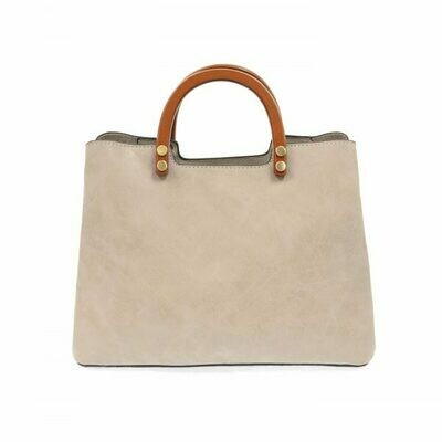 Oyster Angie Vintage Satchel W/ Wood Handle 20