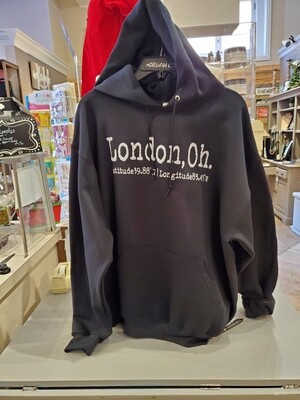 London OH Coordinates Black Hoodie XL 20