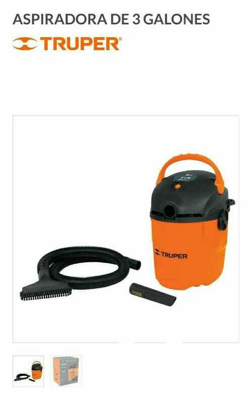 ASPIRADORA DE 3 GALONES TRUPER 750w 1h