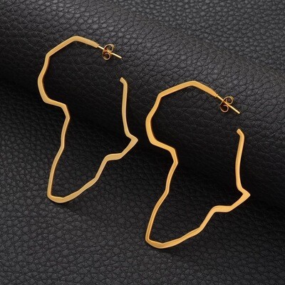 Gold Color Africa Traditional Ethnic Earrings
