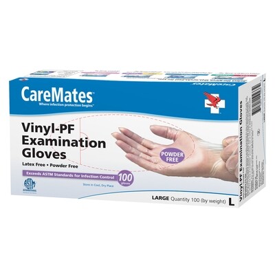 CareMates Vytrile-Powder Free Examination Gloves - Large - 100 each