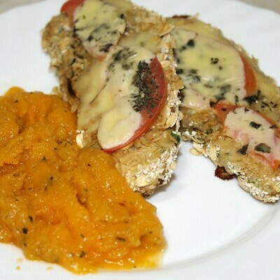 Milanesa de Berenjena con Pure Mixto
