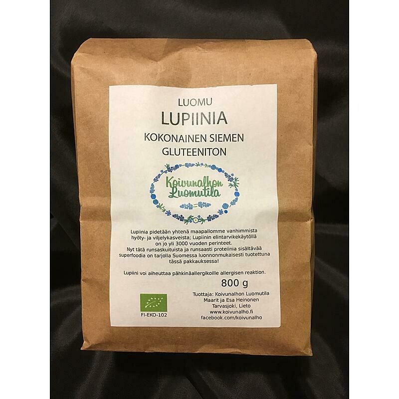Kokonainen lupiinin siemen, Gluteeniton 800 g