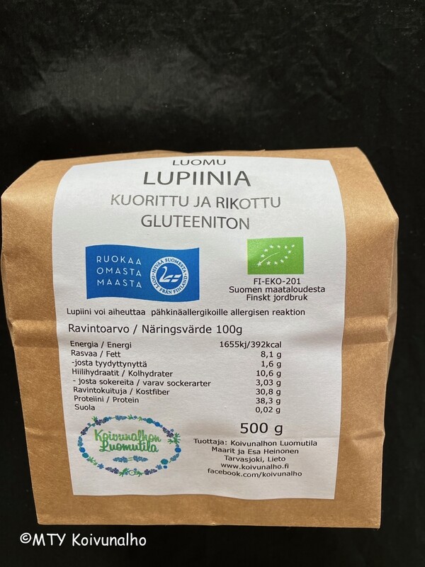 Lupiini, kuorittu &amp; rikottu, gluteeniton 500g