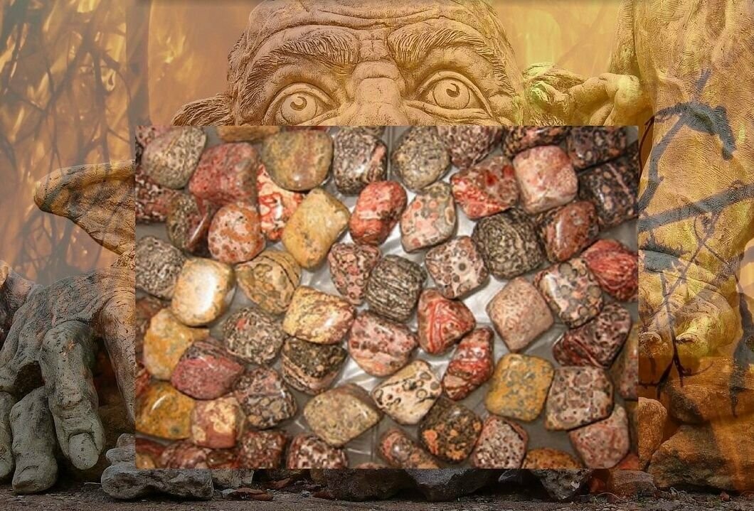 LEOPARDEN-JASPIS (Trommelstein)