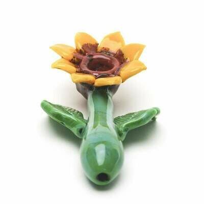 Handmade Sunflower Glass Handpipe