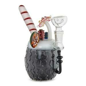 CUSTOM GLASS COCONUT WATERPIPE 6&quot;