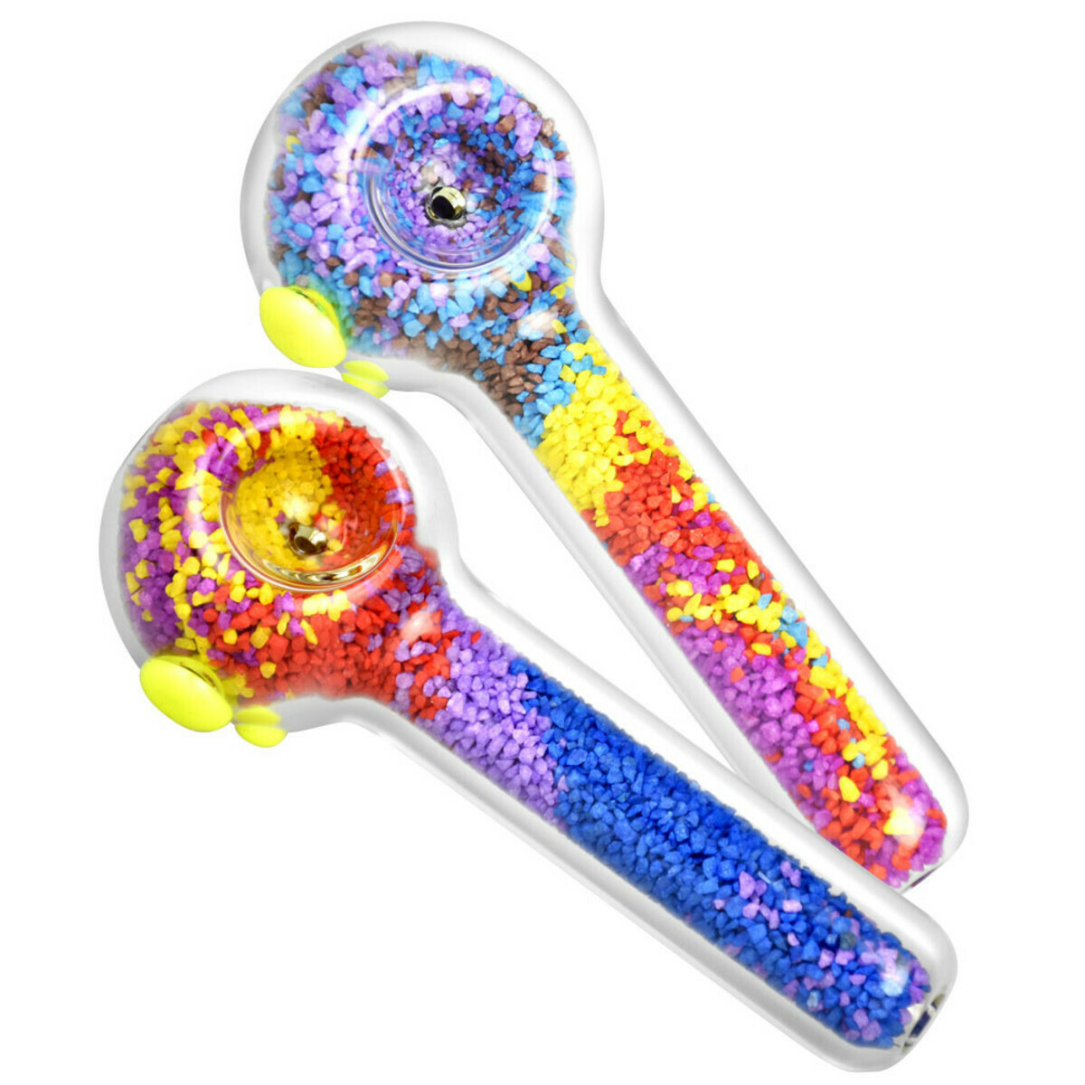FRIT FILLED GLASS W/ GLOW 5"
