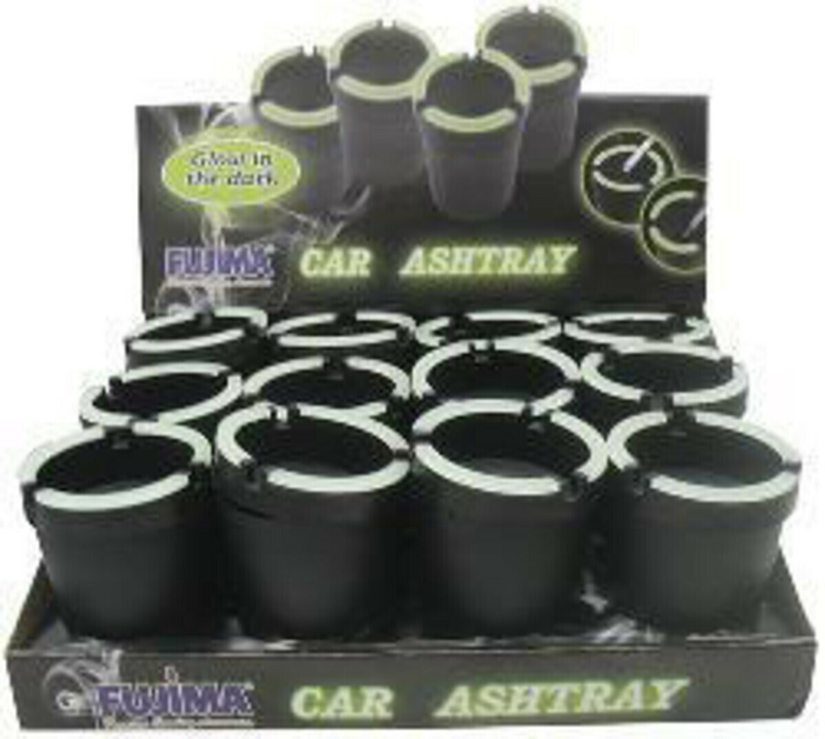 FUJIMA CAR ASHTRAY GLOW IN THE DARK
