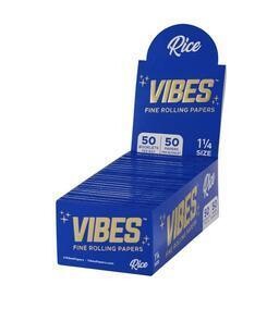 VIBES RICE ROLLING PAPERS W/ TIPS 1 1/4&quot;