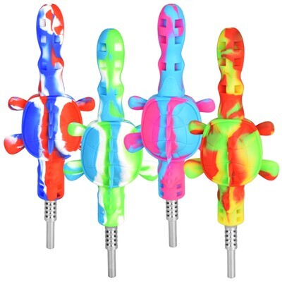 SPIKE TURTLE 2-IN-1 SILICONE DAB AND SMOKE KIT 9"