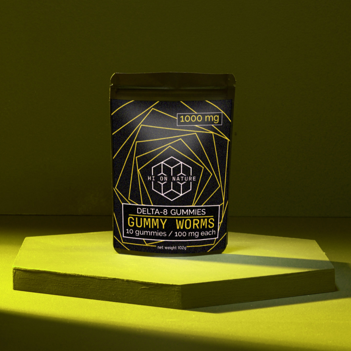 HI ON NATURE 1000MG GUMMY WORMS