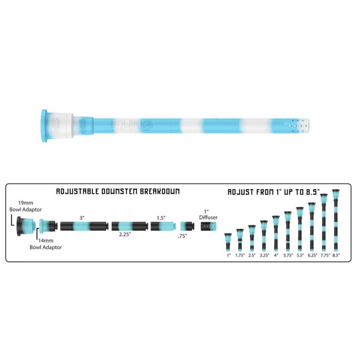WHITE RHINO ADJUSTABLE SILICONE DOWNSTEM