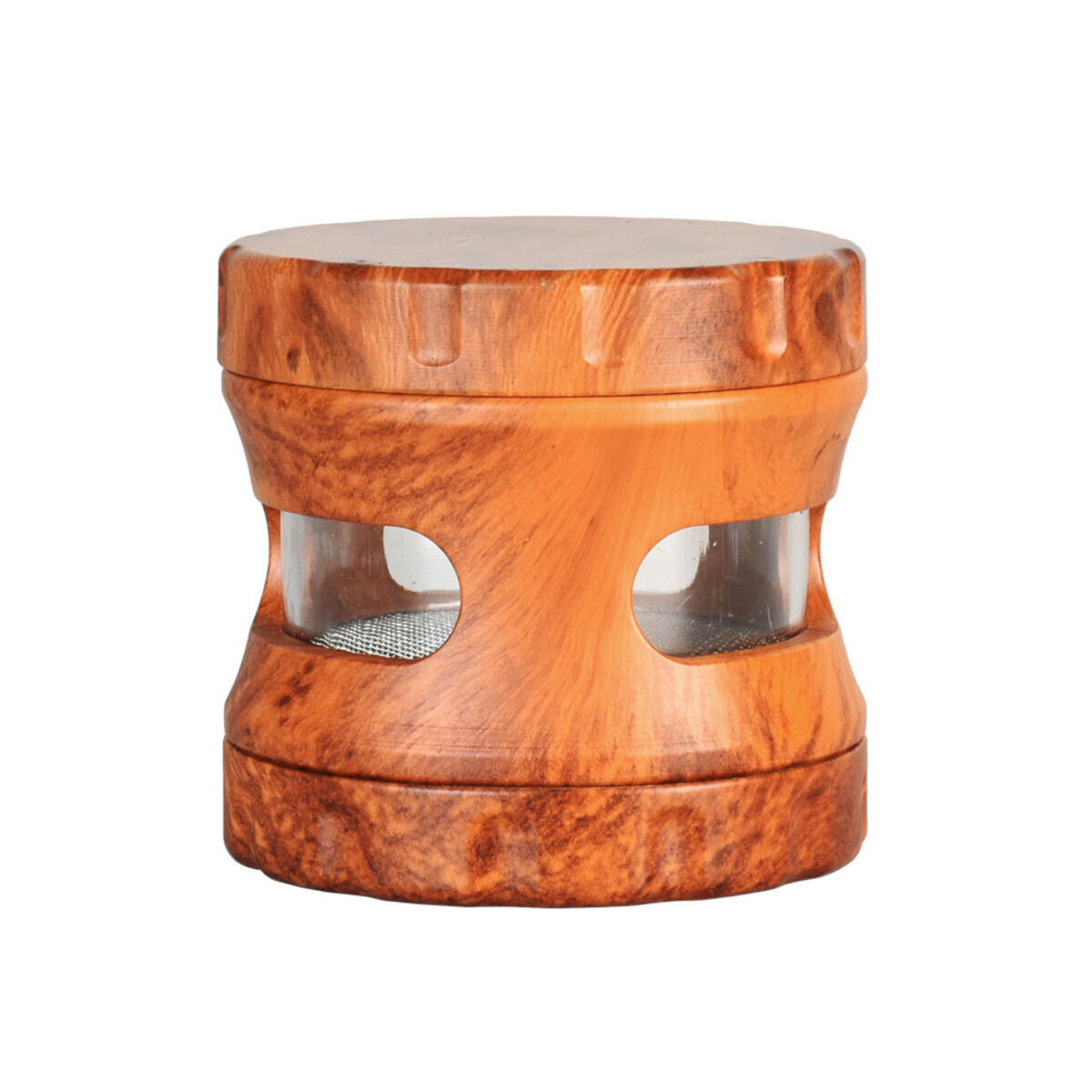 RESIN FAUX WOOD GRINDER W/VIEW WINDOW