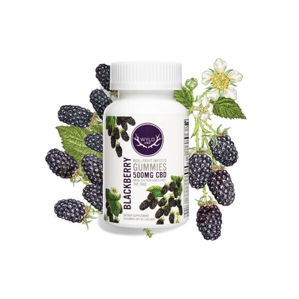 WYLD 1000MG CBD  BLACKBERRY GUMMIES - 25MG