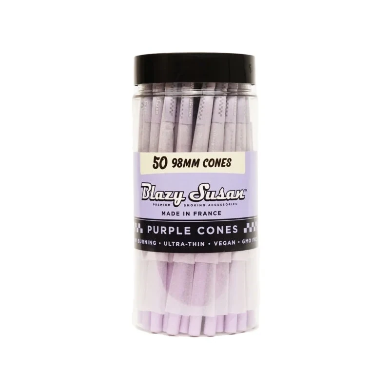 BLAZY SUSAN PURPLE 98MM CONES - 50CT