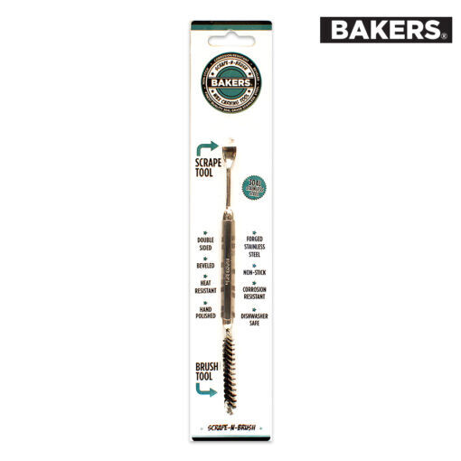 BAKERS TOOL SCRAPE N BRUSH STAINLESS STEAL TOOL