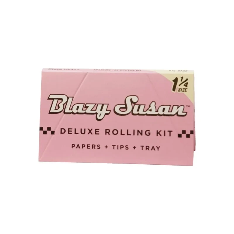 BLAZY SUSAN - PINK 1 1/4 ROLLING PAPERS DELUXE KIT