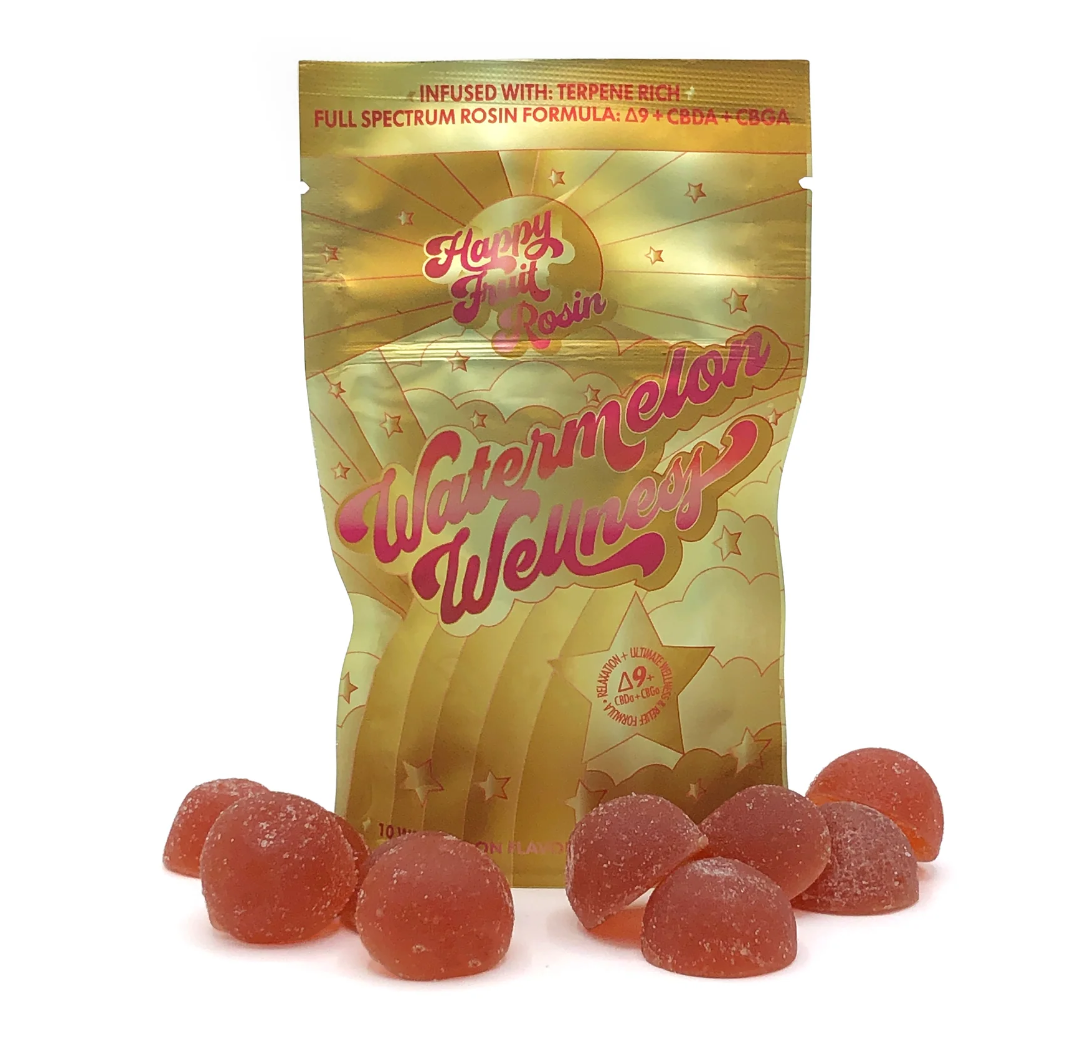 HAPPY FRUIT D9+CBDA+CBGA WATERMELON WELLNESS - 10CT