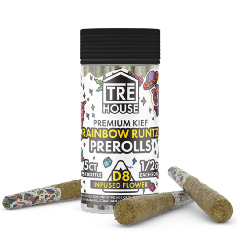 TREHOUSE 1/2 GRAM INFUSED PREROLLS - 5CT