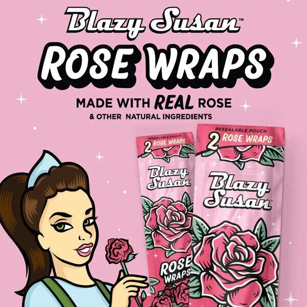 BLAZY SUSAN ROSE PETAL HEMP WRAPS - 2CT