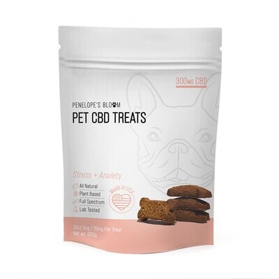 PENELOPE'S BLOOM STRESS + ANXIETY CBD TREATS FOR DOGS - 300MG