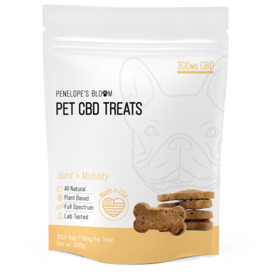 PENELOPE&#39;S BLOOM HIP + JOINT CBD TREATS FOR DOGS - 300MG
