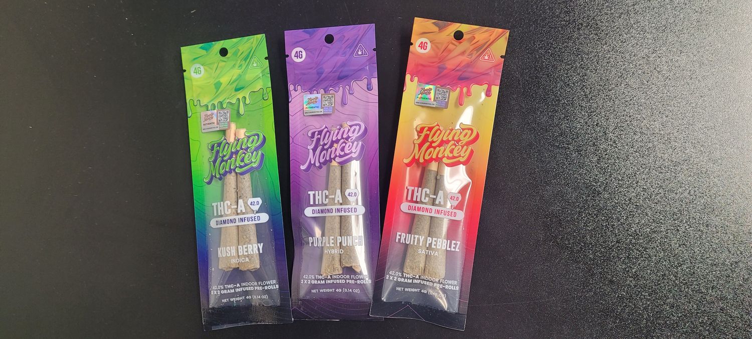 Flying Monkey THC-A Diamond Infused Pre-Roll | 4g