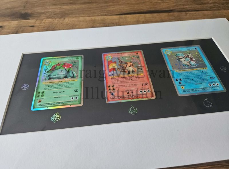 Pokemon Cards Holographic Long Print