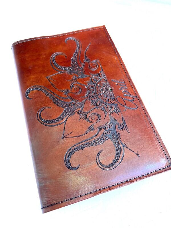 Mandala Octopus Customized Personal Leather Journal