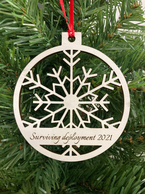 Surviving Deployment Christmas Snowflake Ornament