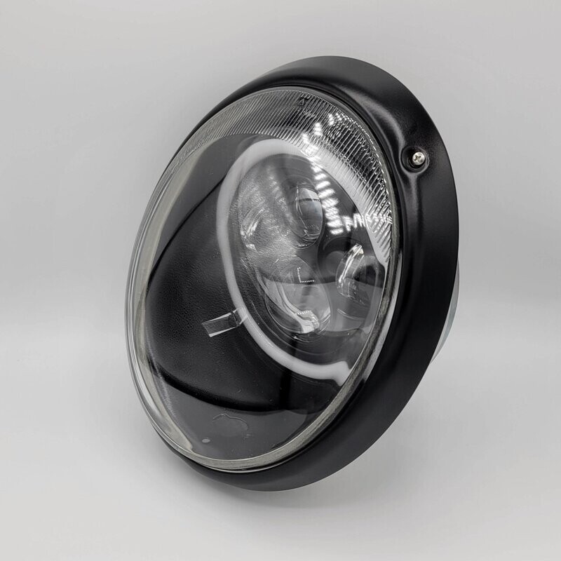 LED Headlight Set - All Black with Halo