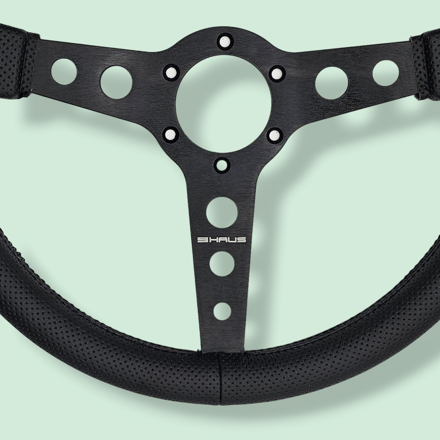 9HAUS Steering Wheel Perforated Leather 350mm - MOMO Prototipo