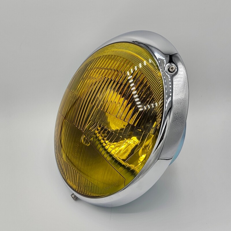 Classic Bi-LED Headlight Set - Yellow Curved Lens