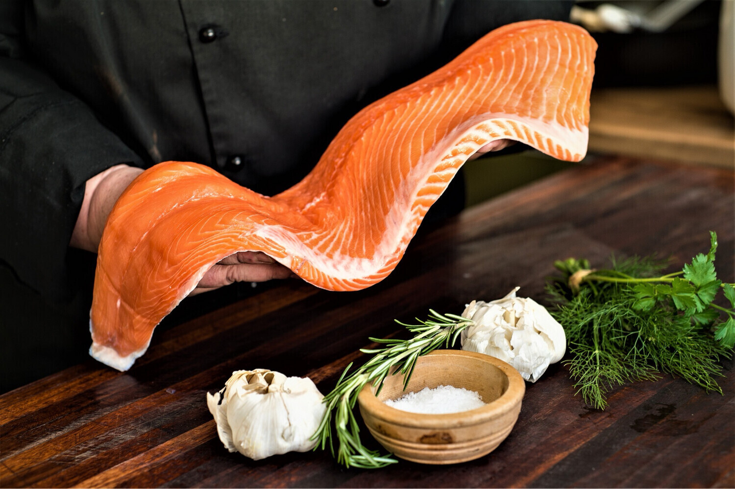 **KFP Fresh NEVER Frozen Norwegian Salmon Side**(Approx 2kg A Side)