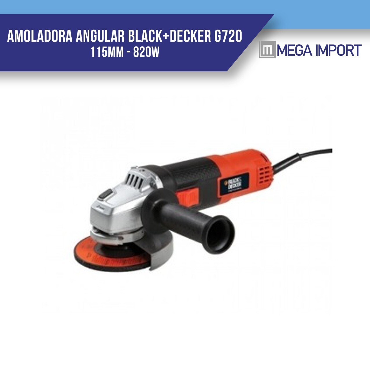 Amoladora Angular Black+Decker G720 115mm 820W