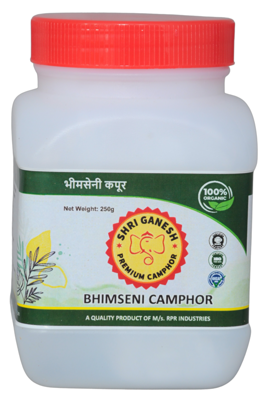 Shri Ganesh Premium Bhimseni Camphor Flakes - 250g X 1 Jar