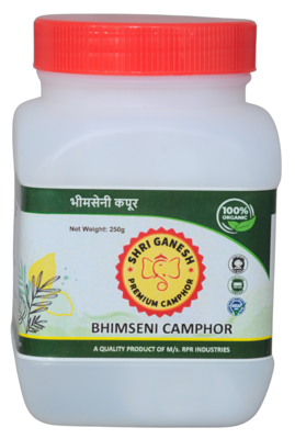 Shri Ganesh Premium Bhimseni Camphor Flakes - 250g X 1 Jar