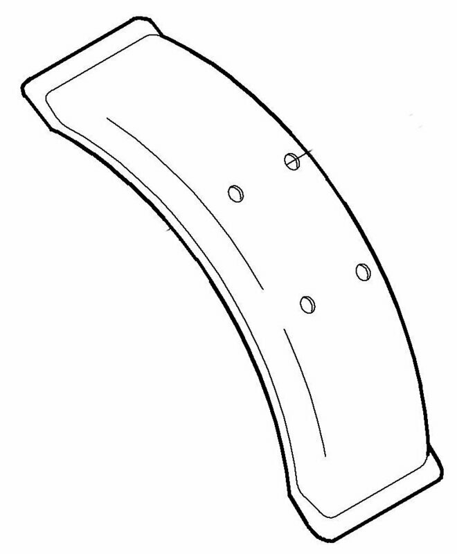 Gummikotflügel vorn 240 mm
