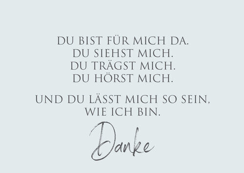 Karte &quot;Du bist für mich da&quot;