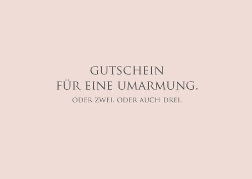 Karte &quot;Gutschein für eine Umarmung&quot;