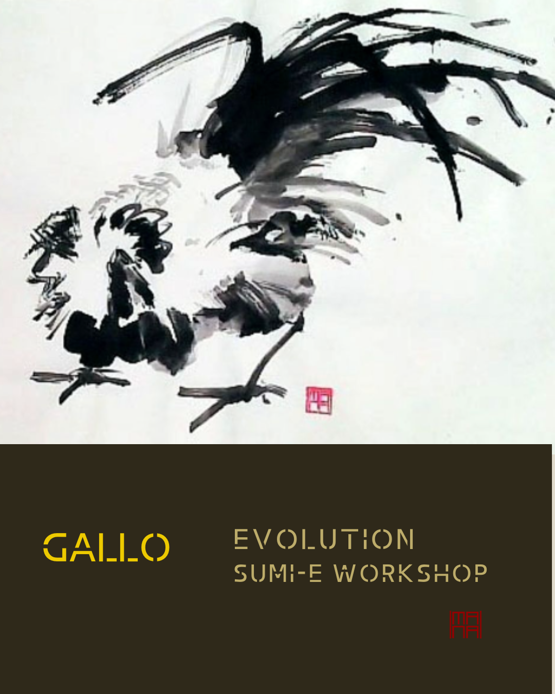 Sumi-e Evolution Workshop: gallo
