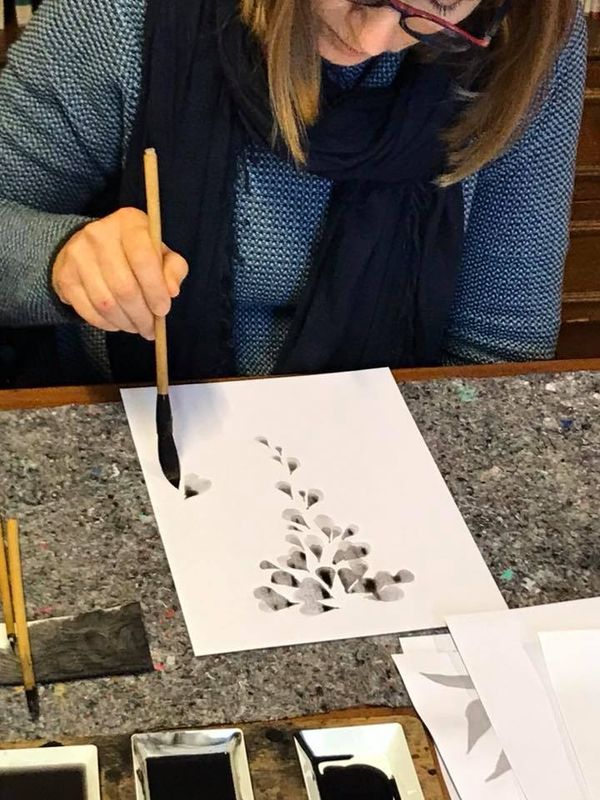 29 NOVEMBRE ROMA - Sumi-e Experience Workshop  - pomeriggio: GLICINE (caparra)