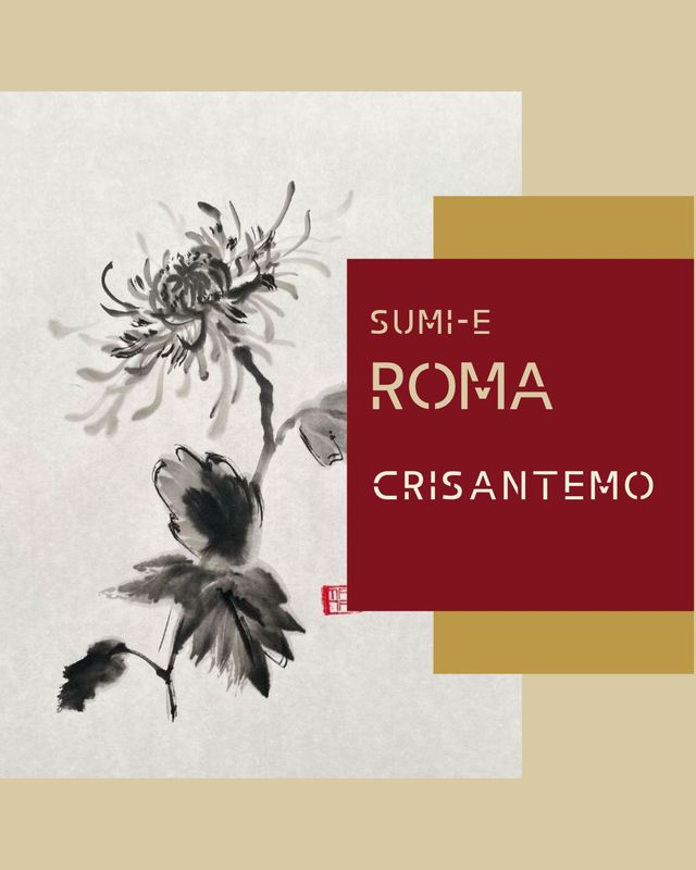 30 NOVEMBRE ROMA - Sumi-e Experience Workshop  - mattina: CRISANTEMO (caparra)