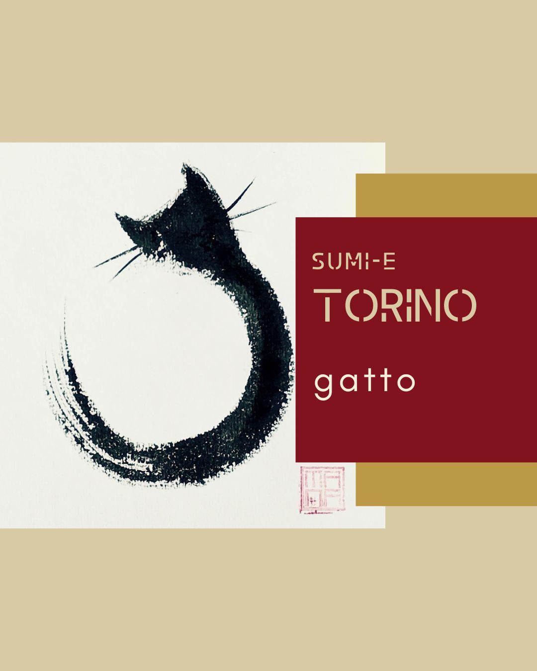 16 NOVEMBRE TORINO - Sumi-e Experience Workshop  - gatto (caparra)
