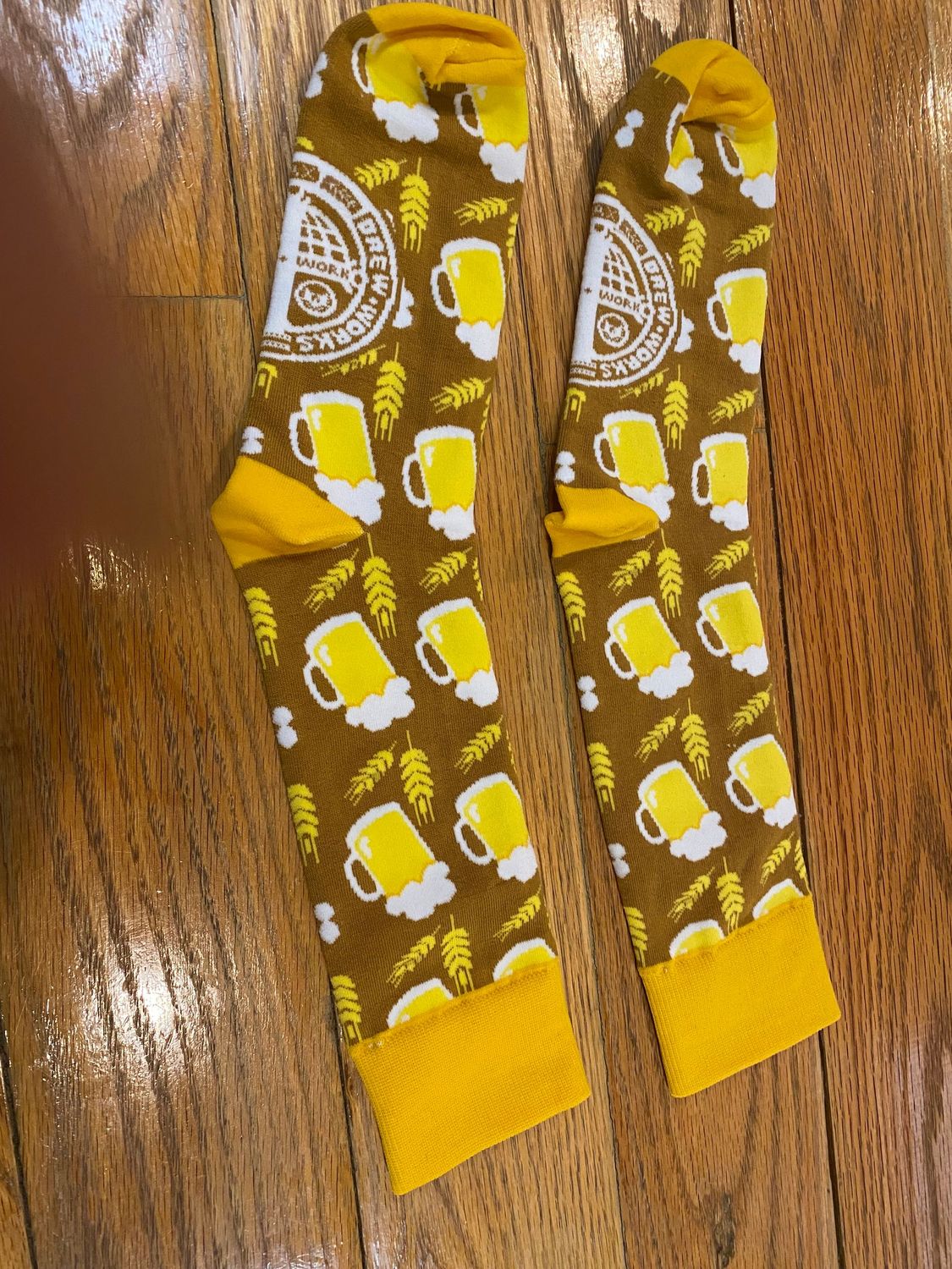Brewery Socks with the St. Benedict's Brew Works Logo