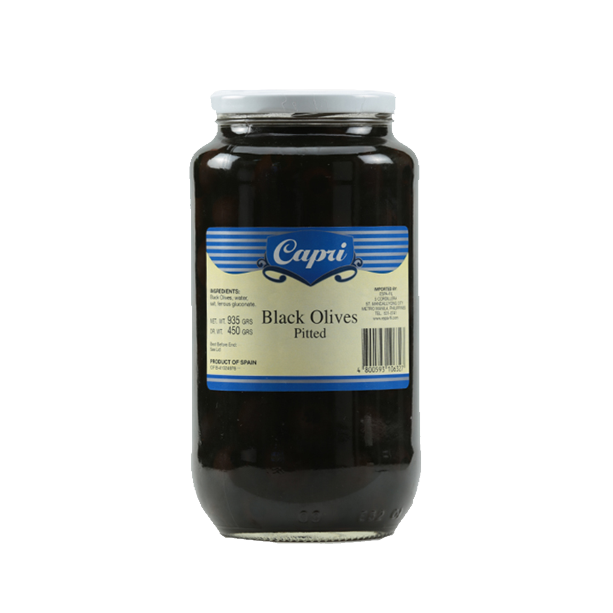 Capri Black Olives Pitted